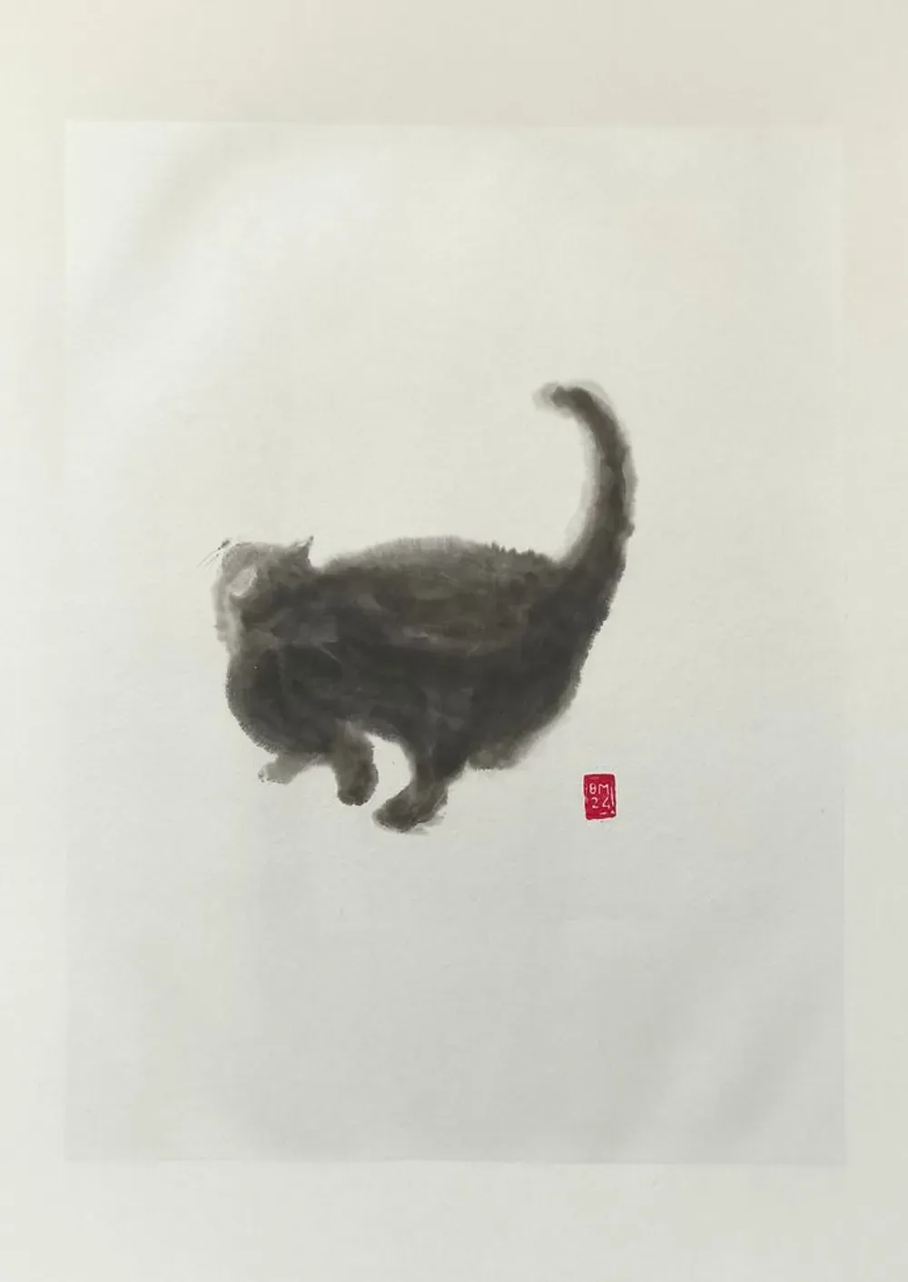 Dessin : Chat en marche