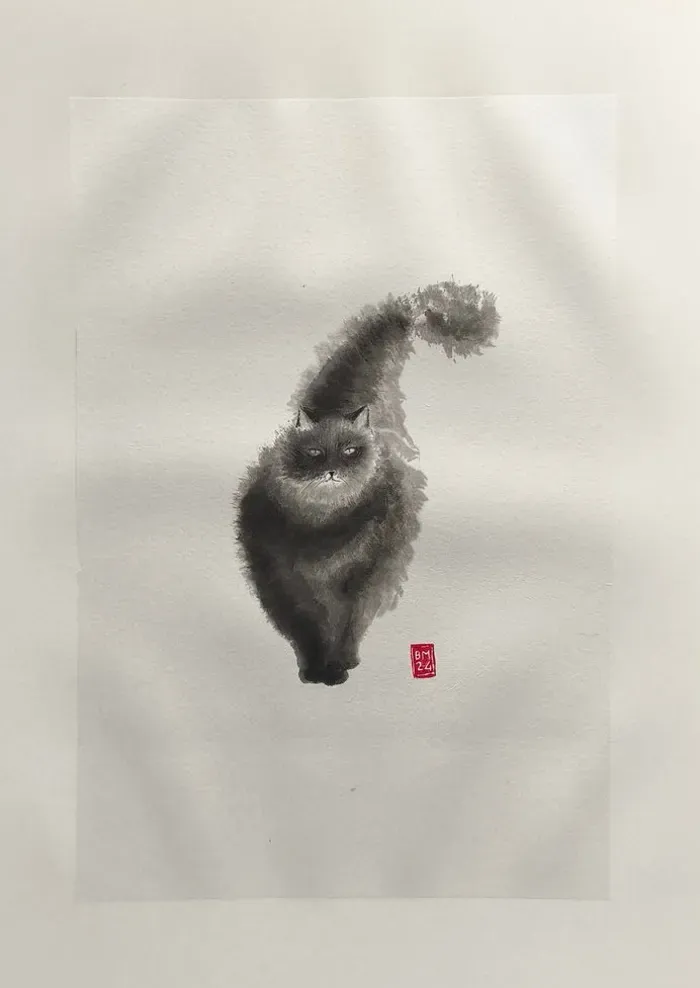 Chat de face