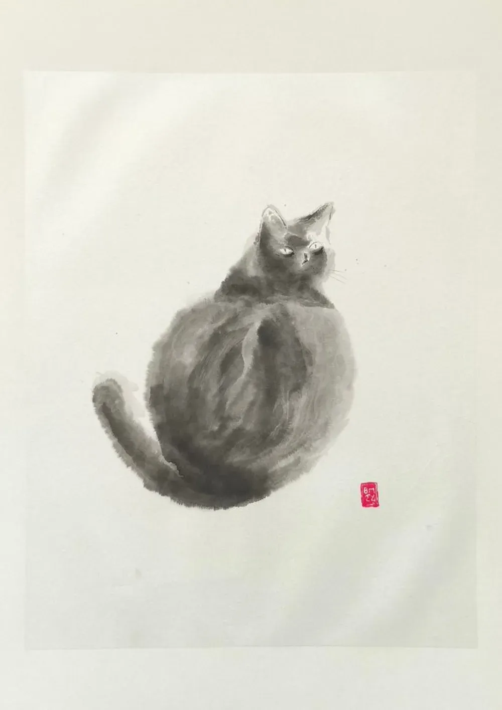 Dessin : Chat lové II